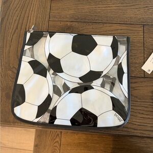 BOGG BAG Clear Soccer Ball Print Pouch - Black and White